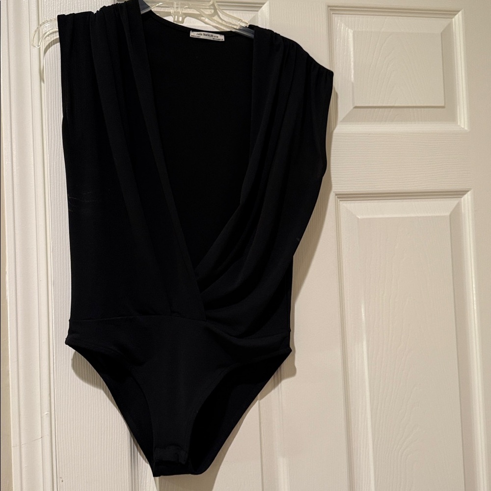 Zara Trafaluc One Piece V Neck with Snaps - Picture 4 of 5